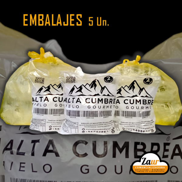 Hielo cubo bolsa 2 Kg.