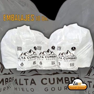 Hielo cubo bolsa 1 Kg.